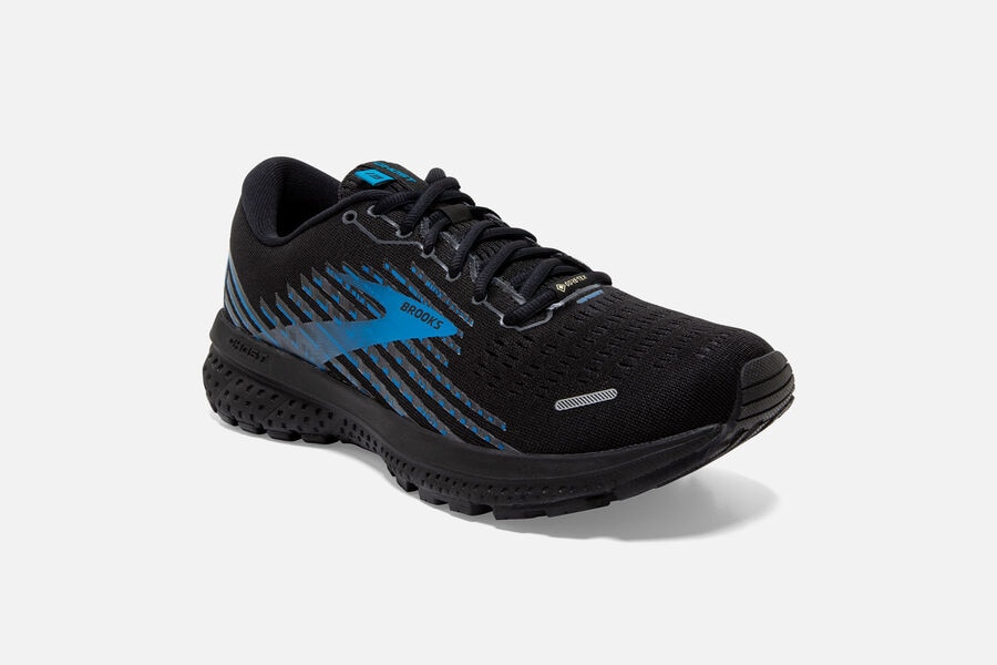 Brooks Running Shoes Mens Black/Blue - Ghost 13 GTX Road - 7653-UMZCN